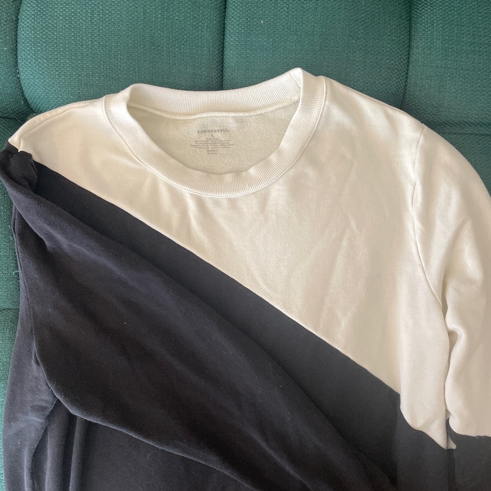 Black and White crew neck